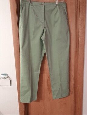 Appleseed's Green Straight Pants Business Office casual Size 16 Mature